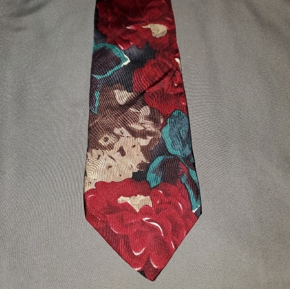 STAFFORD Floral print tie NEW - Picture 1 of 6